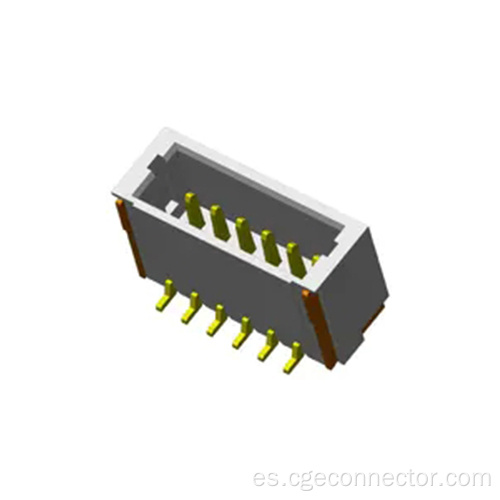 Conector de obleas de tipo vertical SMT de una sola fila